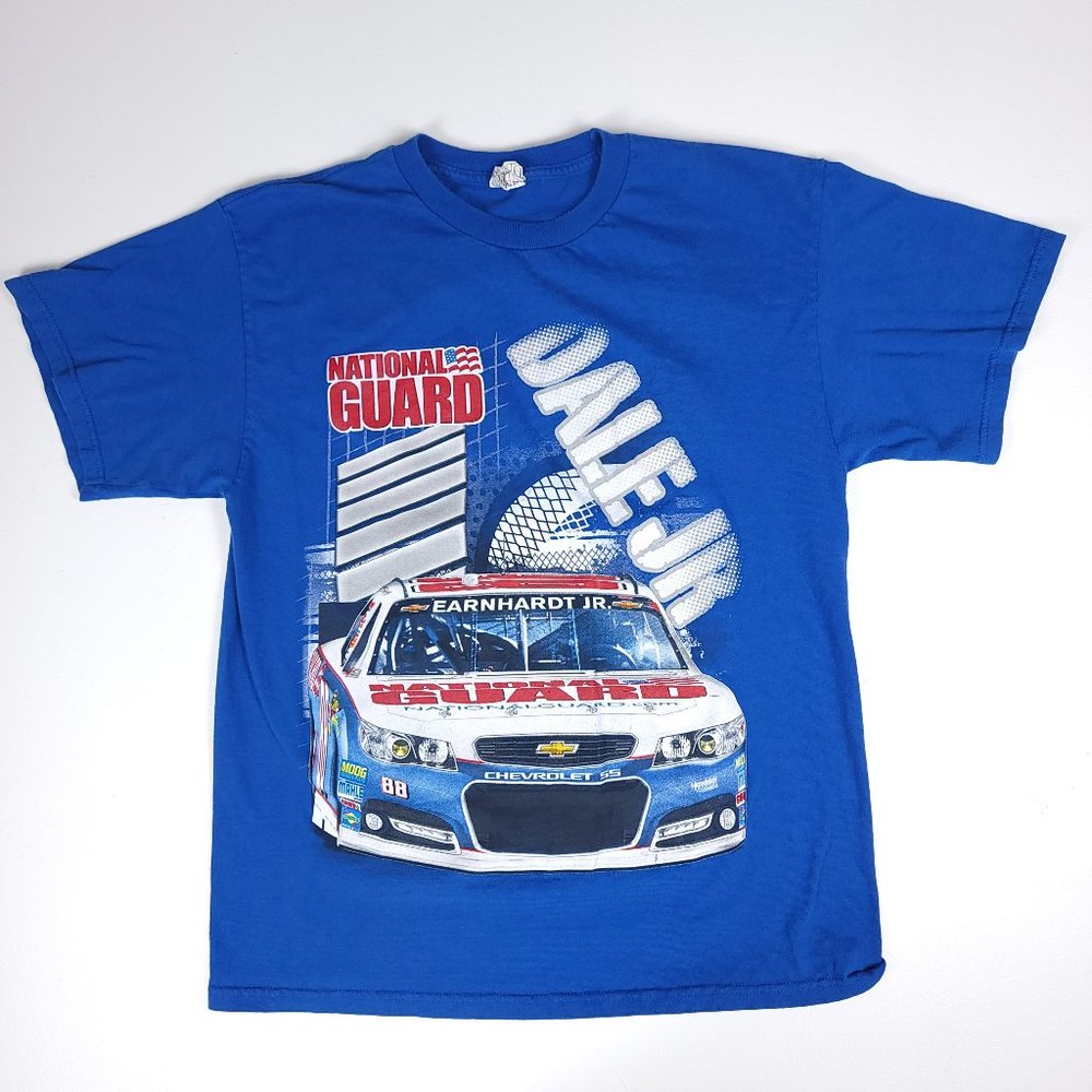 Dale Earnhardt Jr‎ 88 NASCAR National Guard Blue Graphic T-Shirt Mens Large